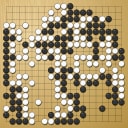 Board position at the end of game WAGC 1992 - Round 8 - Game 1: Laurent Heiser vs Yasuro Kikuchi