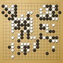 Board position at the end of game WAGC 1992 - Round 8 - Game 9: Vesa Laatikainen vs Jan Frederiksen