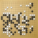 Board position at the end of game WAGC 1992 - Round 8 - Game 2: Yong-man Yi vs Frank Janssen