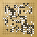 Board position at the end of game WAGC 1994 - Round 2 - Game 1: Laurent Heiser vs Enzo Pedrini