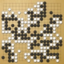 Board position at the end of game WAGC 1994 - Round 7 - Game 1: John Lee vs Satoshi Hiraoka