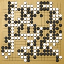 Board position at the end of game WAGC 1995 - Round 8 - Game 1: Sung-kyun Park vs Hironori Hirata