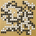 Board position at the end of game WAGC 1996 - Round 1 - Game 8: Cesar Sanchez vs Kyle Jones