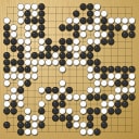Board position at the end of game WAGC 1996 - Round 2 - Game 7: Pablo Saez vs Noel Mitchell