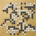 Board position at the end of game WAGC 1996 - Round 3 - Game 5: Hsiang-Jen Huang vs Thomas-Faul Ko