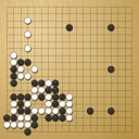 Board position at the end of game WAGC 1996 - Round 3 - Game 1: Jun Liu vs Eduardo Lopez-Herrero
