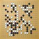 Board position at the end of game WAGC 1996 - Round 7 - Game 3: Eduardo Lopez-Herrero vs Laurent Heiser
