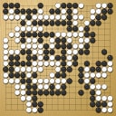 Board position at the end of game WAGC 1997 - Round 1 - Game 7: Paul Donnelly vs Jose Raposo