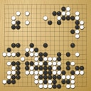 Board position at the end of game WAGC 1997 - Round 2 - Game 2: Jose Chacon vs Yeong-sam Mun