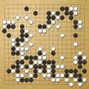 Board position at the end of game WAGC 1997 - Round 2 - Game 1: Jun Liu vs Vladimir Danek