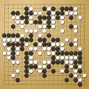 Board position at the end of game WAGC 1997 - Round 2 - Game 7: Keng-Kiat Ang vs Rudolf Caio-Petersen