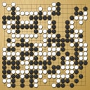 Board position at the end of game WAGC 1997 - Round 2 - Game 6: Olivier Dodinval vs Csaba Mero