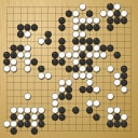 Board position at the end of game WAGC 1997 - Round 2 - Game 3: Tom Tian vs Eric Jones