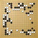 Board position at the end of game WAGC 1997 - Round 3 - Game 5: Ralph Spiegl vs Paul Donnelly