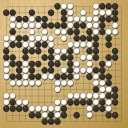 Board position at the end of game WAGC 1997 - Round 4 - Game 8: Harry Taari vs Rudolf Caio-Petersen