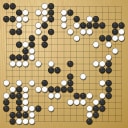 Board position at the end of game WAGC 1997 - Round 4 - Game 1: Jun Liu vs Hak-yeong Yi