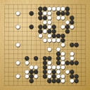 Board position at the end of game WAGC 1997 - Round 5 - Game 8: Jose Raposo vs Maria Puerta