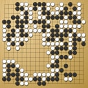 Board position at the end of game WAGC 1998 - Round 1 - Game 7: Pierre Colmez vs Frank Janssen