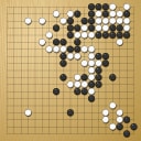 Board position at the end of game WAGC 1998 - Round 2 - Game 5: Giacomo Baizini vs Csaba Mero
