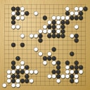 Board position at the end of game WAGC 1998 - Round 2 - Game 4: Magnus Kylemark vs Thomas Hsiang