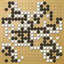 Board position at the end of game WAGC 1998 - Round 4 - Game 11: Michael Staub vs Kazuo Watanabe