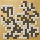 Board position at the end of game WAGC 1998 - Round 4 - Game 2: Pingqiang Zhou vs Satoshi Hiraoka