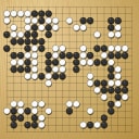 Board position at the end of game WAGC 1998 - Round 5 - Game 4: Pingqiang Zhou vs Frank Janssen