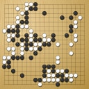 Board position at the end of game WAGC 1998 - Round 5 - Game 2: Satoshi Hiraoka vs Yeong-sam Mun