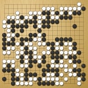 Board position at the end of game WAGC 1998 - Round 6 - Game 1: Ch`an-u Kim vs Satoshi Hiraoka