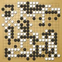 Board position at the end of game WAGC 1998 - Round 6 - Game 3: Pierre Colmez vs Pingqiang Zhou