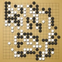 Board position at the end of game WAGC 1998 - Round 7 - Game 1: Ch`an-u Kim vs Yee-Hsun Wang
