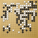 Board position at the end of game WAGC 1998 - Round 7 - Game 10: Leonid Entin vs Injune Kang