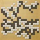 Board position at the end of game WAGC 1998 - Round 7 - Game 2: Satoshi Hiraoka vs Thomas Hsiang
