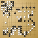 Board position at the end of game WAGC 1998 - Round 8 - Game 2: Satoshi Hiraoka vs Egbert Rittner