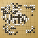 Board position at the end of game WAGC 1999 - Round 1 - Game 11: Ruben Tellez vs Olli Lounela