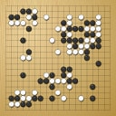Board position at the end of game WAGC 1999 - Round 2 - Game 11: Maria Puerta vs Woei-Haw Djap