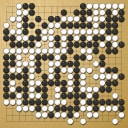 Board position at the end of game WAGC 1999 - Round 4 - Game 4: Enzo Pedrini vs Xaver Gubas