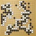 Board position at the end of game WAGC 1999 - Round 4 - Game 8: Juan-Jose Rivaud vs Philip Nicolet