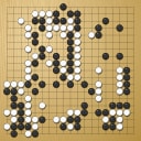 Board position at the end of game WAGC 1999 - Round 5 - Game 6: Zoran Mutabzija vs Noriyuki Yamamoto