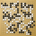 Board position at the end of game WAGC 1999 - Round 6 - Game 4: Xin Wei vs Ted Ning