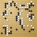 Board position at the end of game WAGC 1999 - Round 6 - Game 5: Ying Kan vs Diana Koszegi
