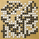 Board position at the end of game WAGC 1999 - Round 7 - Game 6: Jie-Lin Xia vs Gilles van Eeden