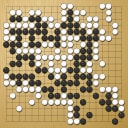 Board position at the end of game WAGC 2000 - Round 1 - Game 5: Diane Whitehead-Santis vs Leon Matoh