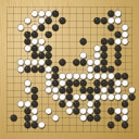 Board position at the end of game WAGC 2000 - Round 2 - Game 7: Ronald-Yasuki Matayoshi vs Eitan Aharoni