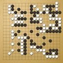Board position at the end of game WAGC 2000 - Round 3 - Game 10: Diane Whitehead-Santis vs Stephen Flinter