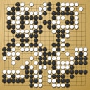 Board position at the end of game WAGC 2000 - Round 4 - Game 1: Zhenyu Zhou vs Hideyuki Sakai