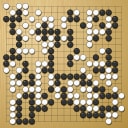 Board position at the end of game WAGC 2000 - Round 4 - Game 2: Ho-kil Pak vs June-Ki Beck