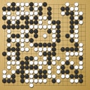 Board position at the end of game WAGC 2000 - Round 5 - Game 9: Jean Rakotondravelo vs Ralph Spiegl