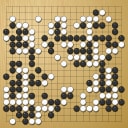 Board position at the end of game WAGC 2000 - Round 6 - Game 4: June-Ki Beck vs Geert Groenen