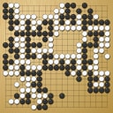 Board position at the end of game WAGC 2000 - Round 7 - Game 1: Hideyuki Sakai vs Geert Groenen